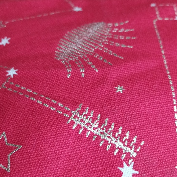 Estee Lauder Beautiful Red Cosmetic Bag With Gold Stars and Details. - Picture 7 of 16